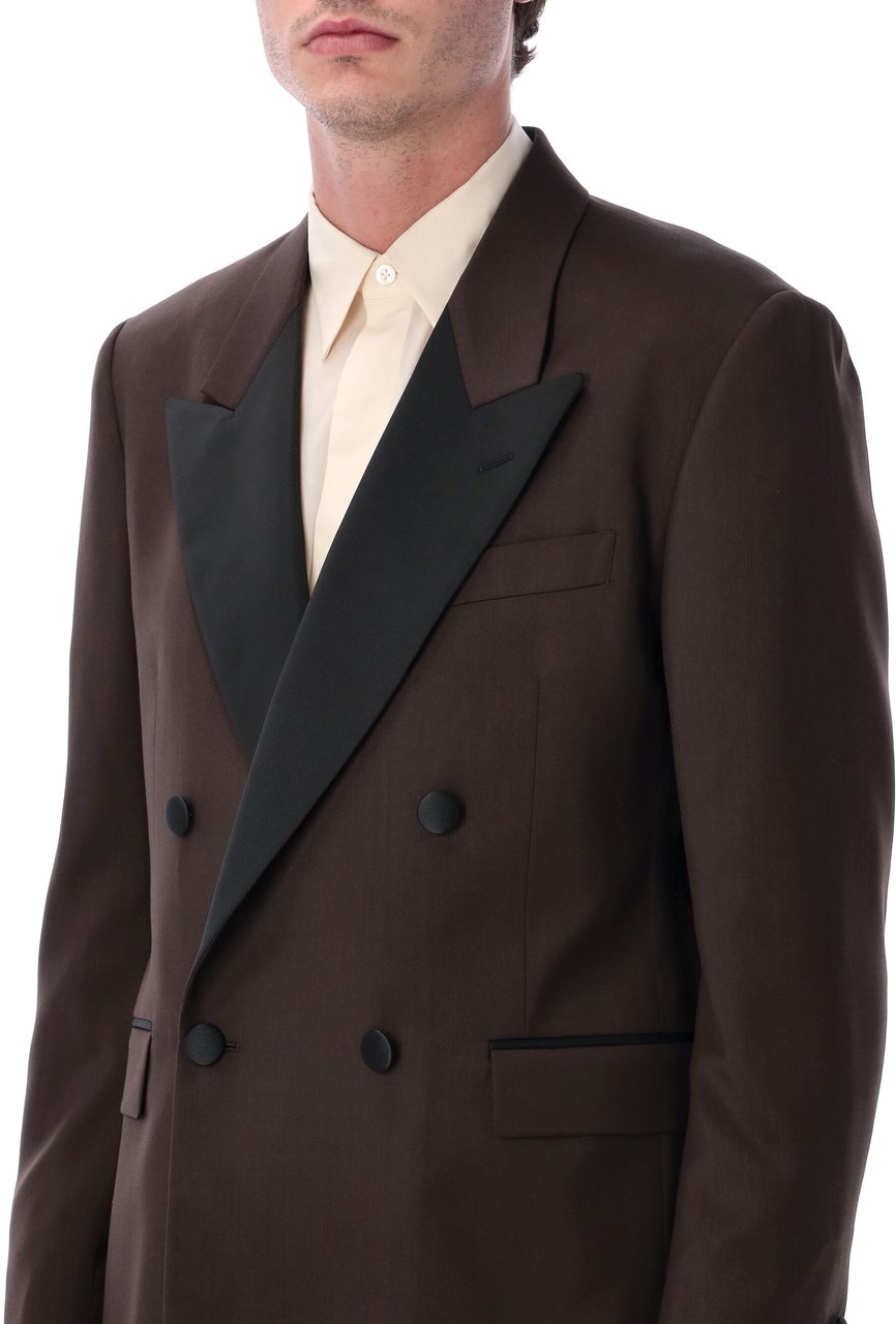 Lardini Soiree Smoking Doppio Petto 4 Bottoni Marrone Bruin