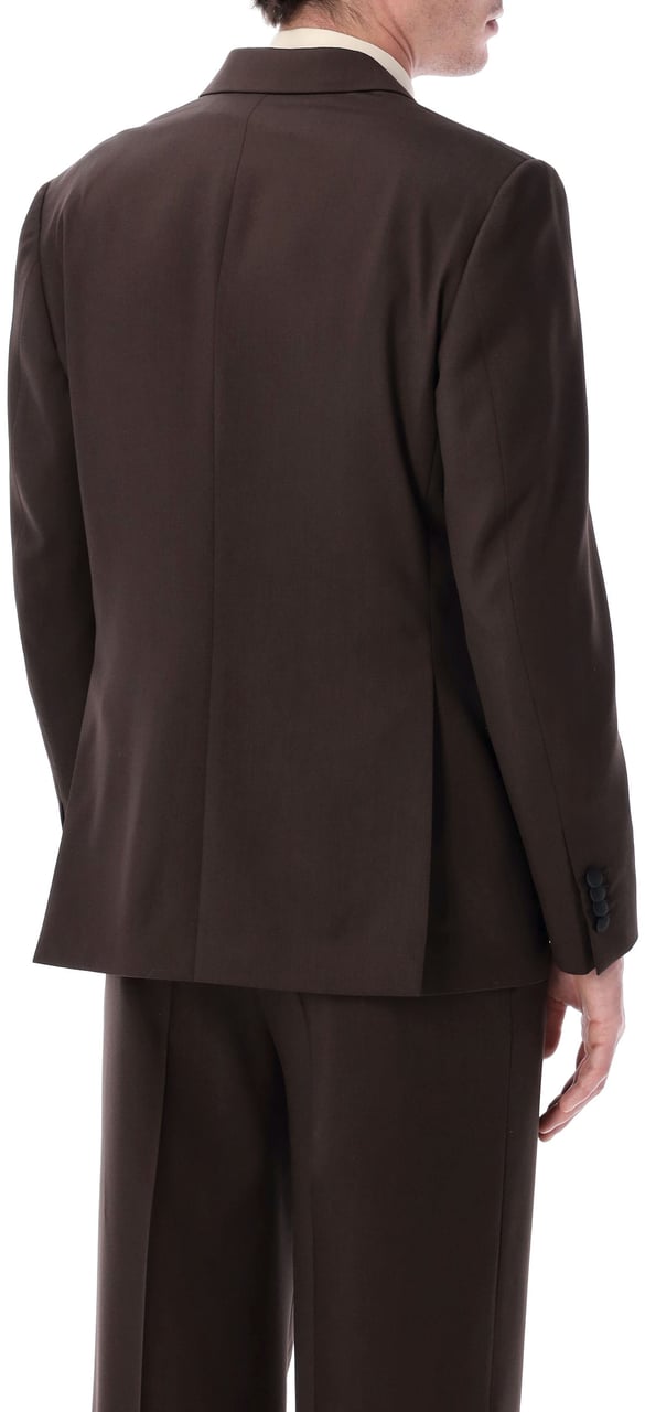 Lardini Lardini Soirée wool double-breasted Smoking jacket Bruin