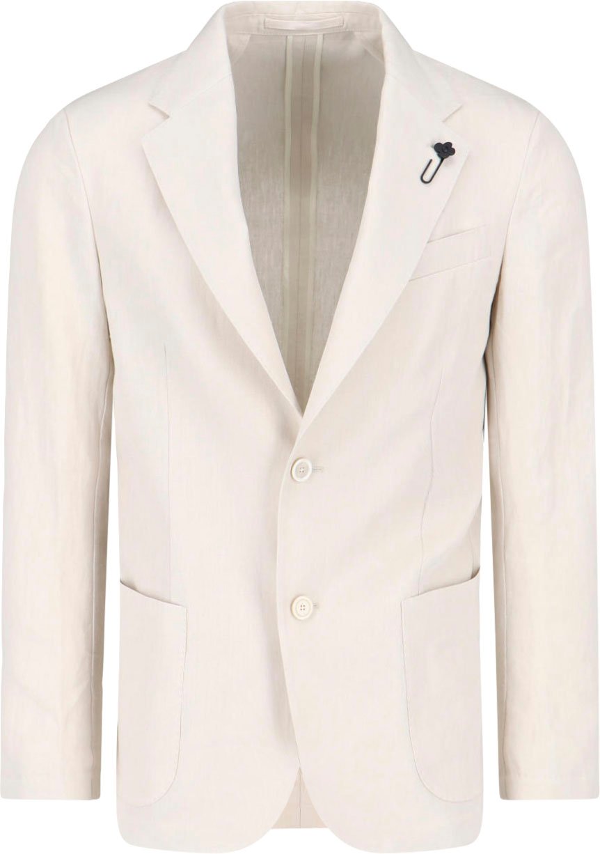 Lardini Single-breasted Blazer White Neutraal