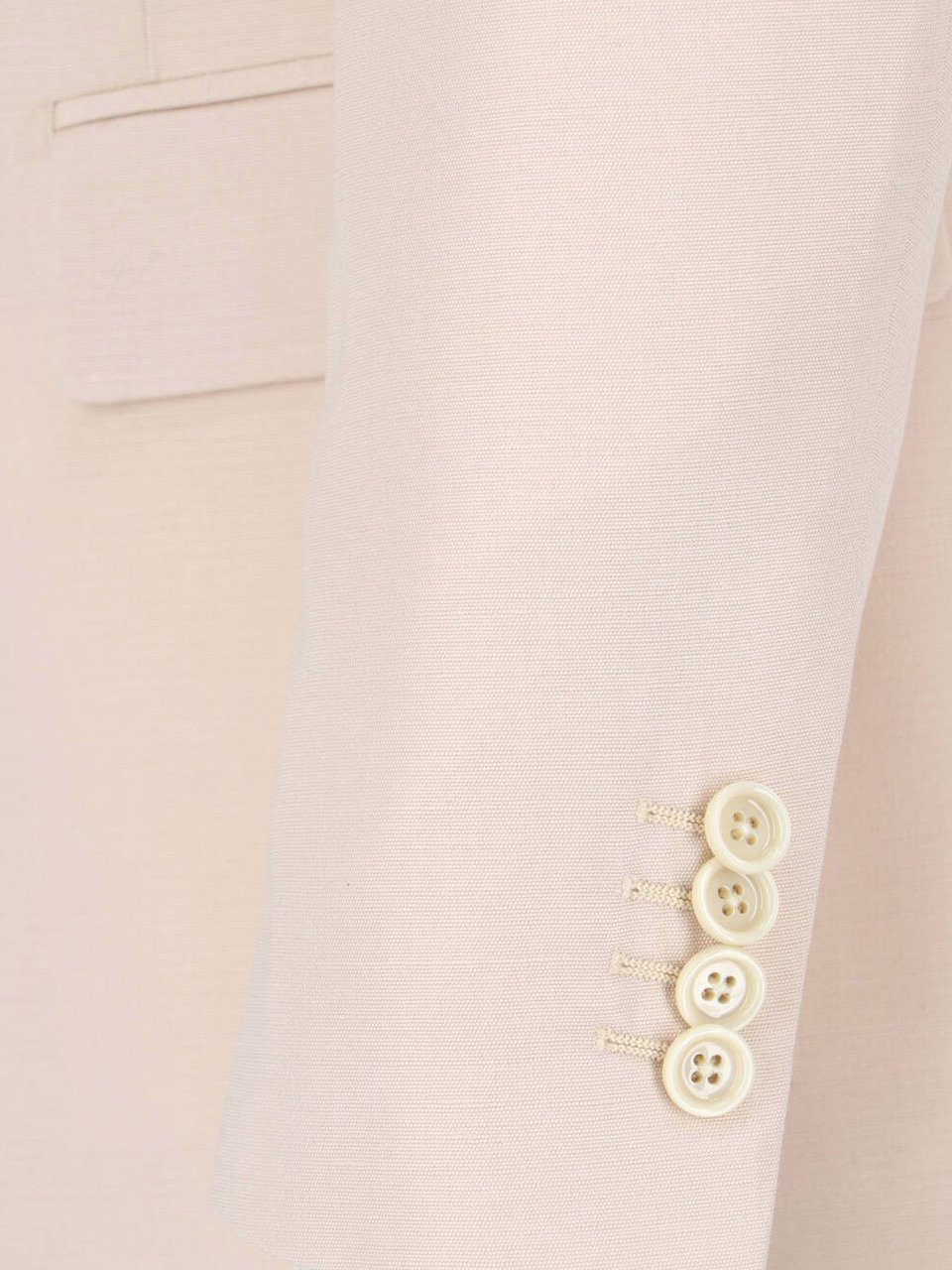 Lardini Cream Single-Breasted Viscose Blazer Neutraal