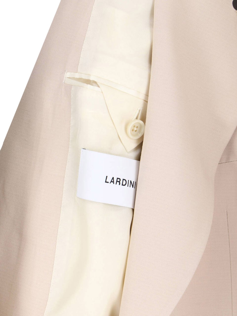 Lardini Cream Single-Breasted Viscose Blazer Neutraal