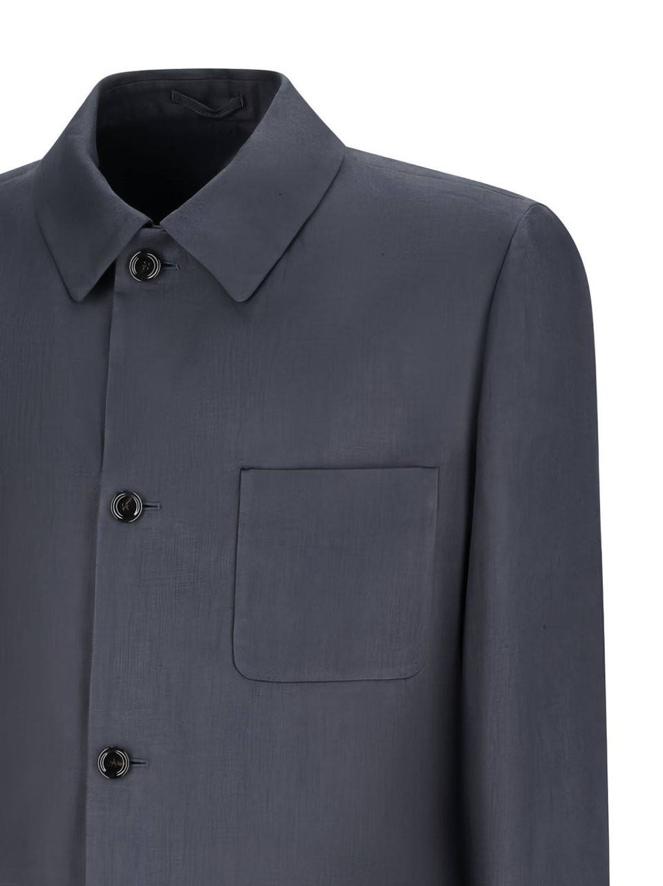 Lardini Grey Casual Patch Pockets Shirt Grijs