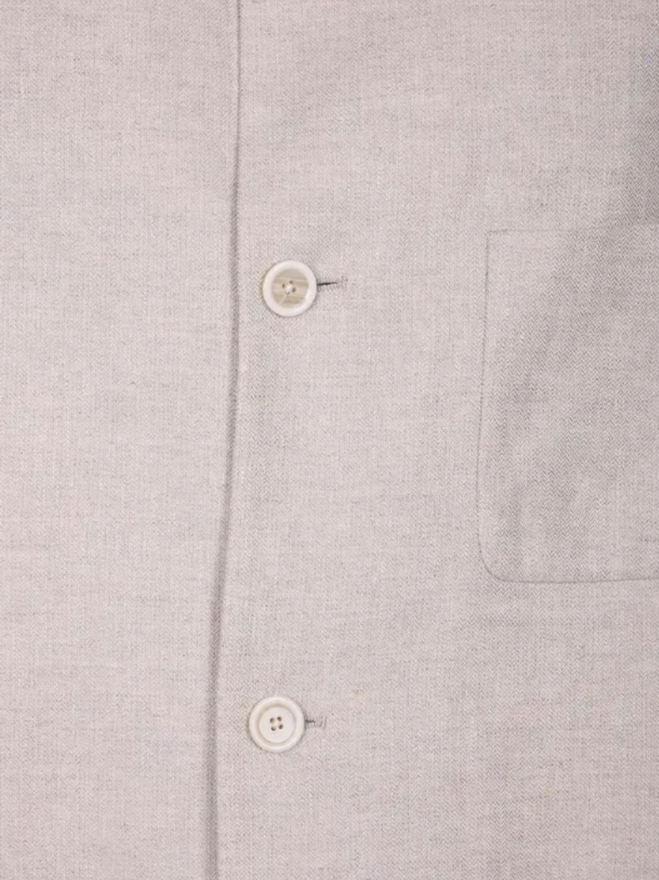 Lardini Beige Linen Patch Pocket Shirt Grijs