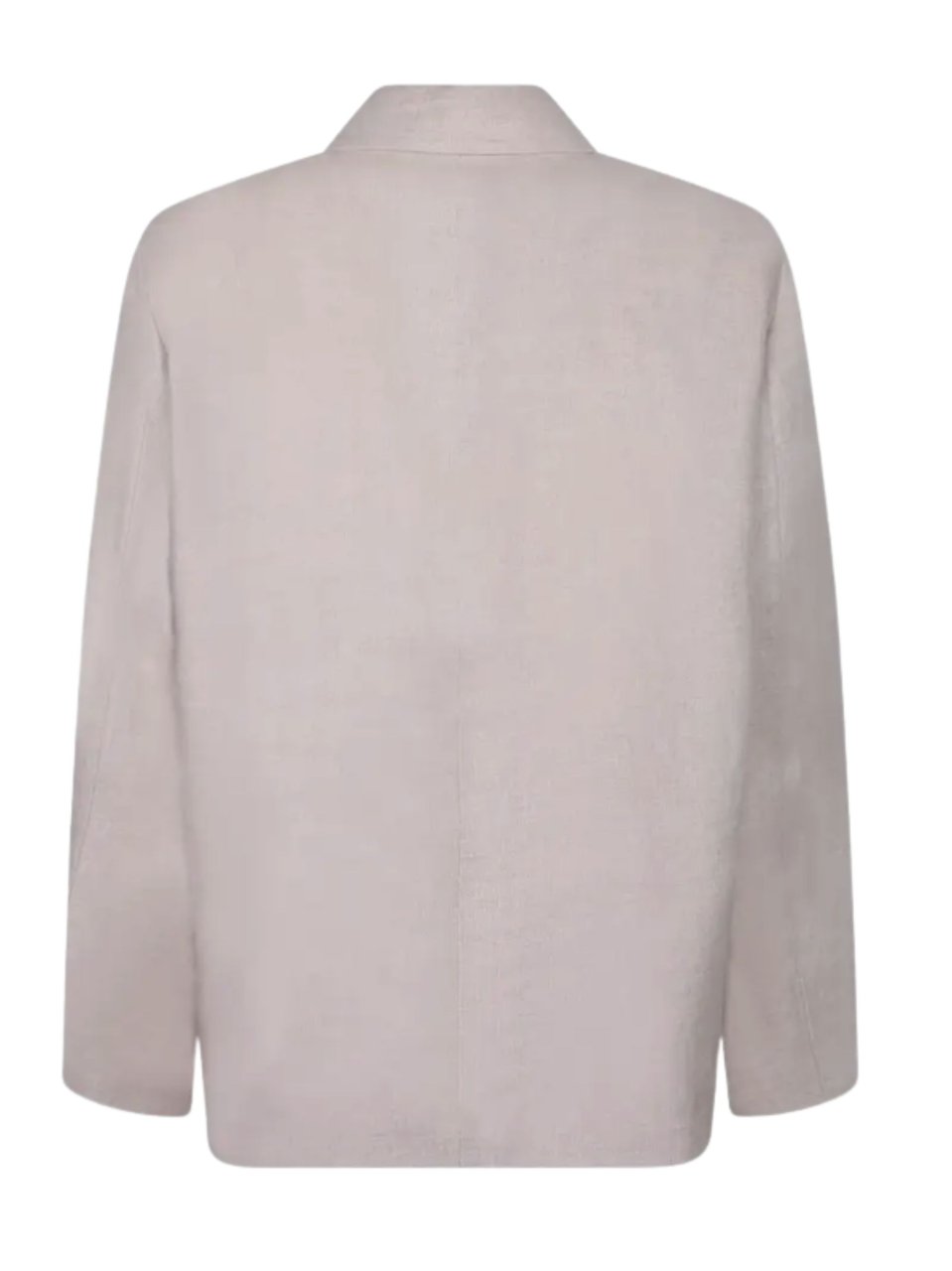 Lardini Beige Linen Patch Pocket Shirt Grijs