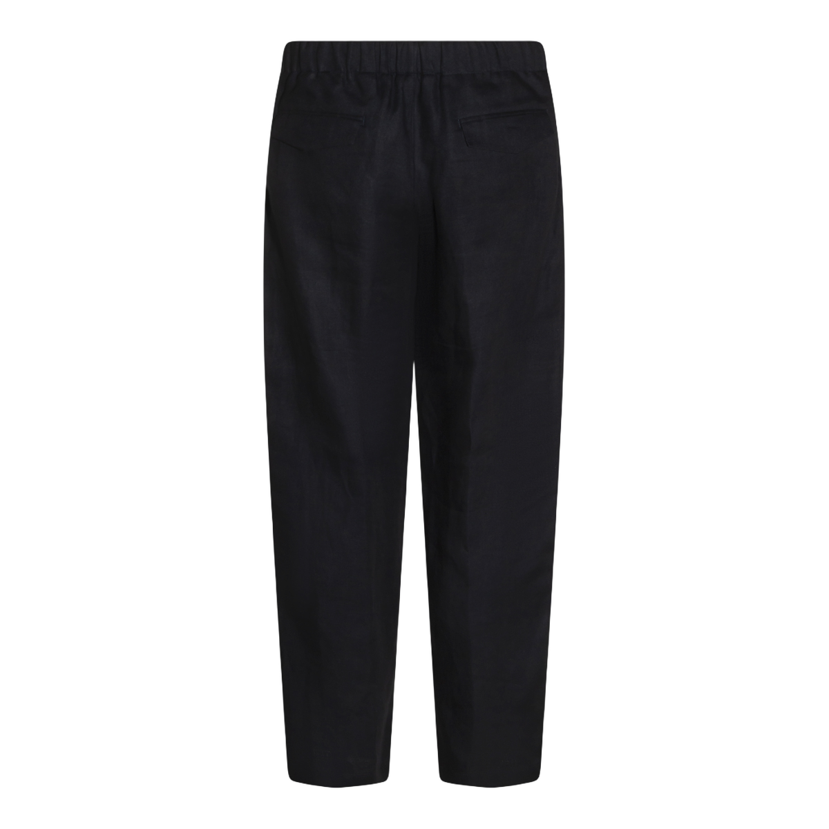 Lardini Straight-Leg Trousers With Elastic Waistband Zwart