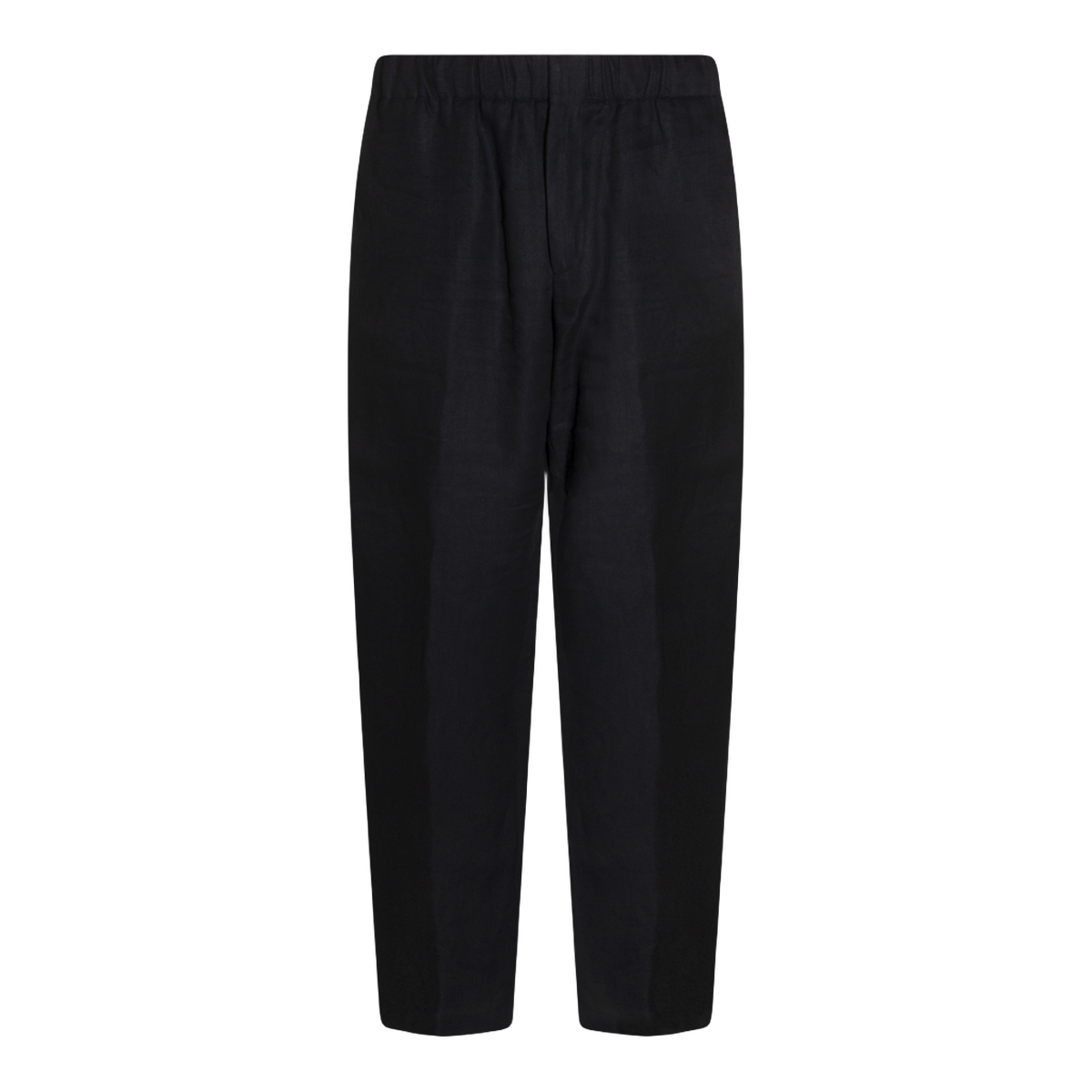 Lardini Straight-Leg Trousers With Elastic Waistband Zwart