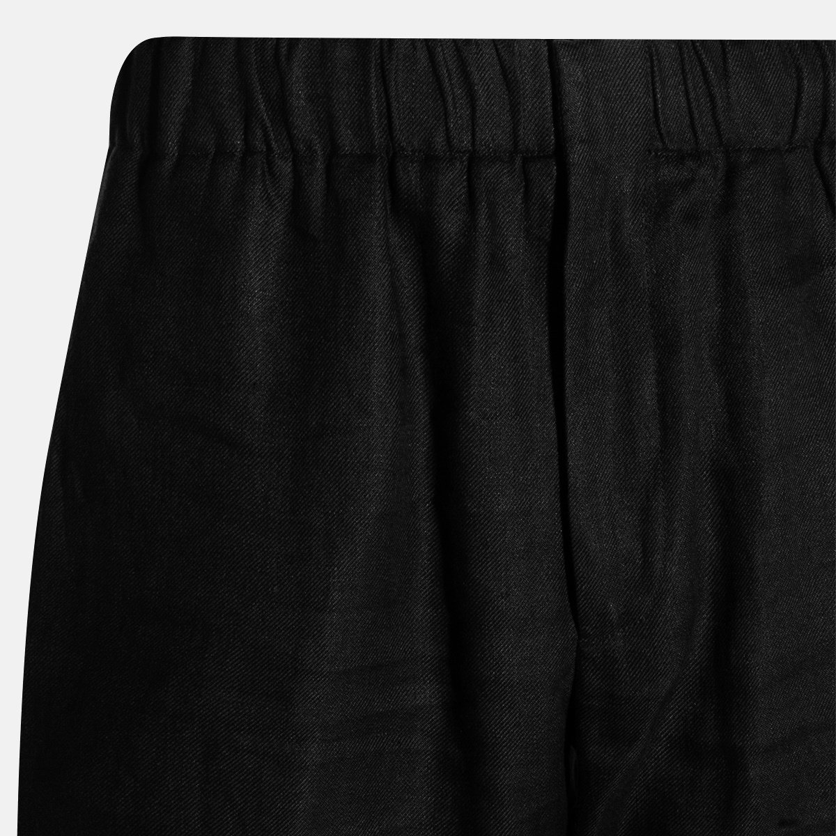 Lardini Straight Leg Trousers With Textured Fabric And Elastic Waistband Zwart