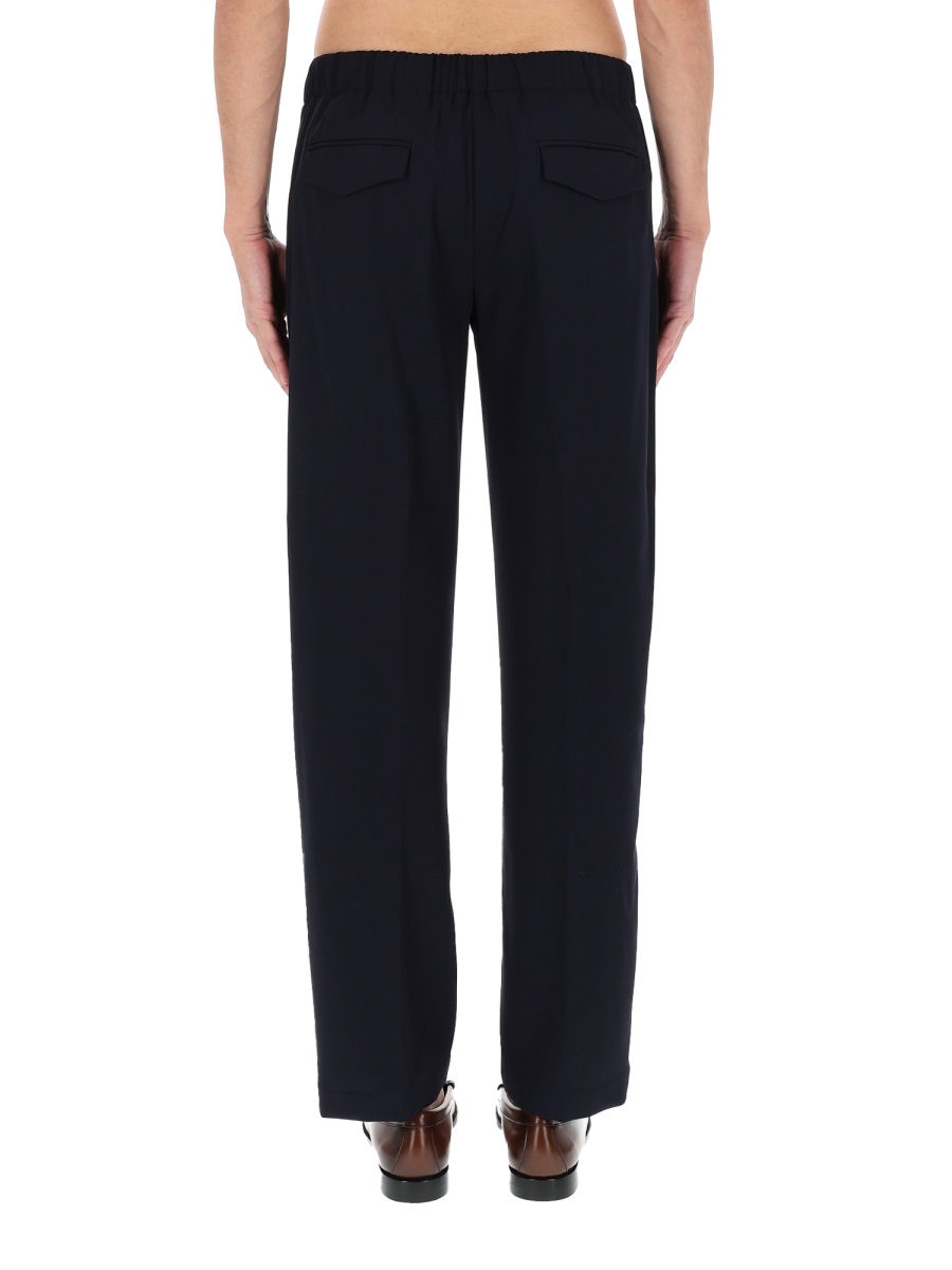 Lardini Straight-Leg Pure Virgin Wool Pants Zwart