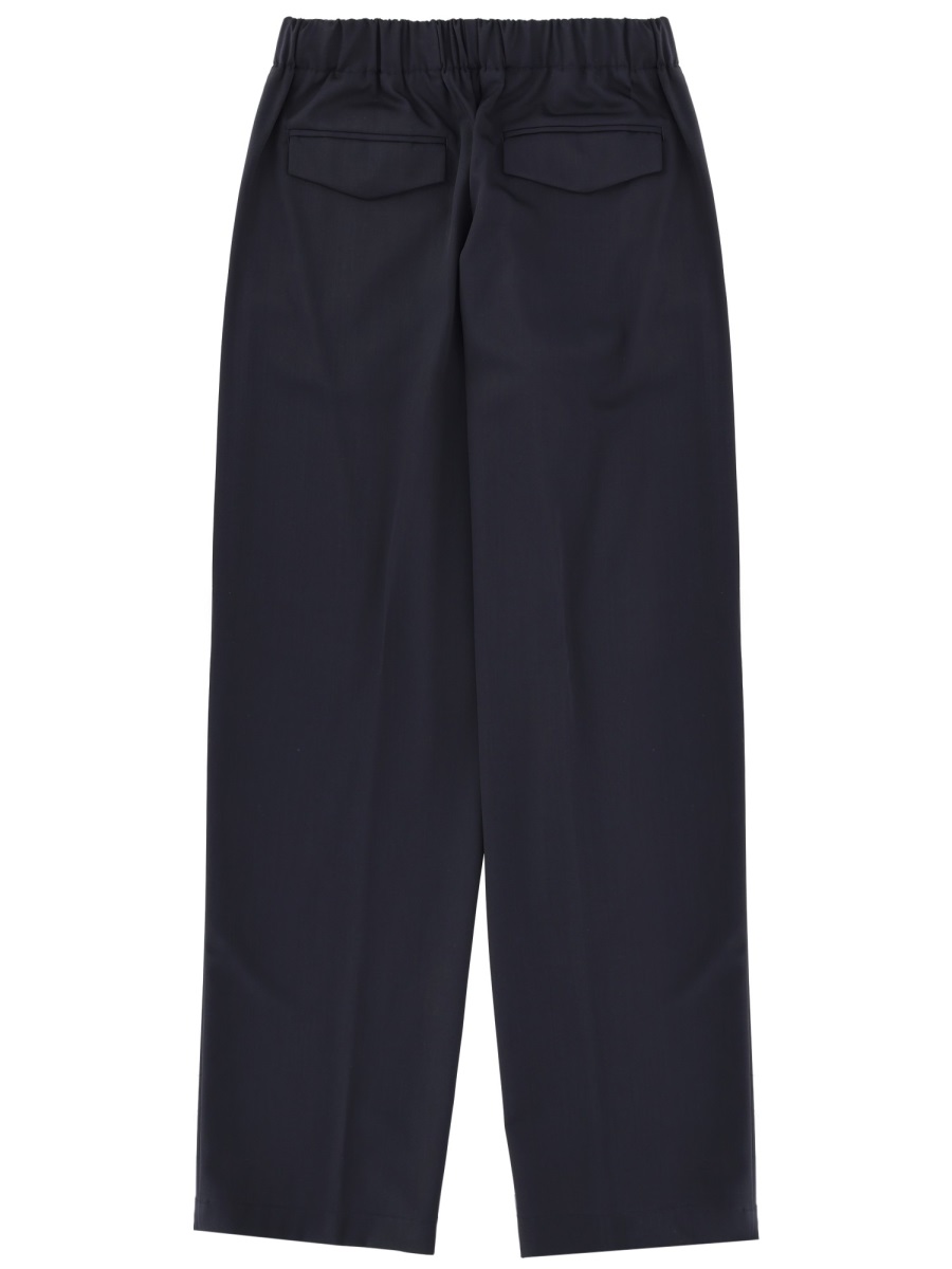Lardini Straight-Leg Pure Virgin Wool Pants Zwart