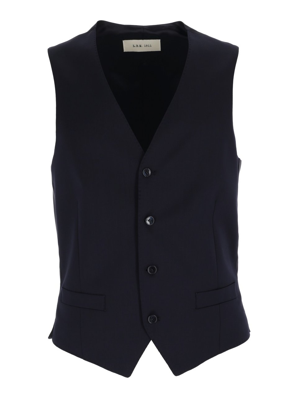 L.B.M 1911 Black Tailored Tailored Vest Zwart