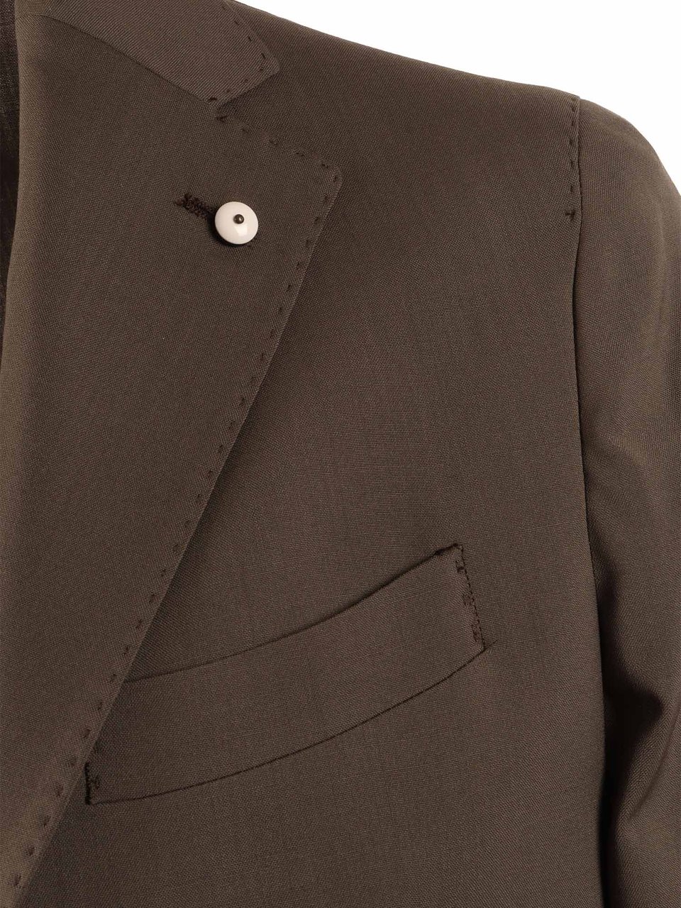 L.B.M 1911 Brown Drop S Virgin Wool Jacket Grijs