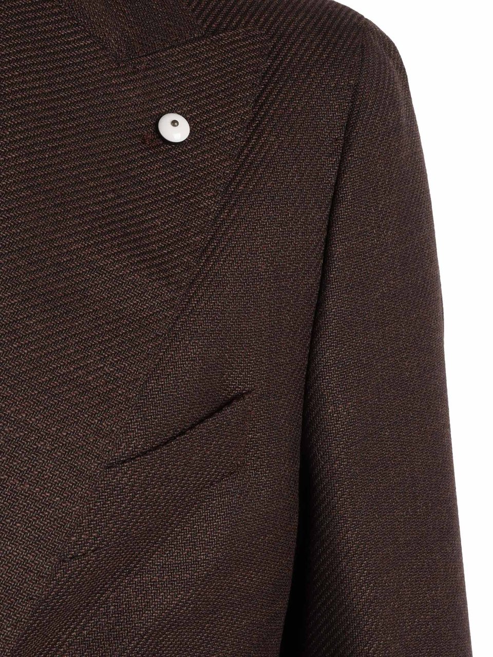 L.B.M 1911 Brown Tailored Wool Blazer Zwart
