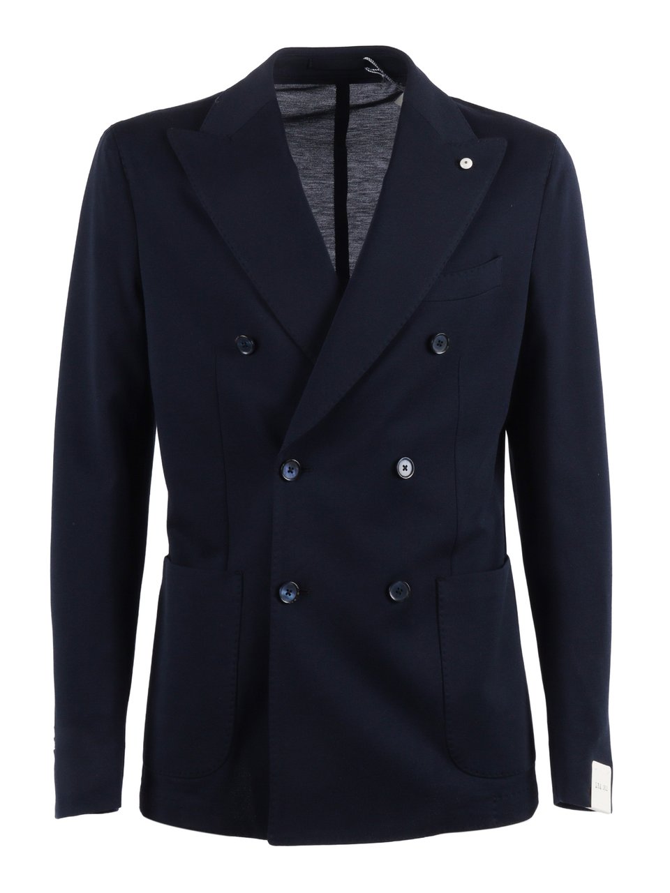 L.B.M 1911 Double Breasted Structured Blazer Blauw