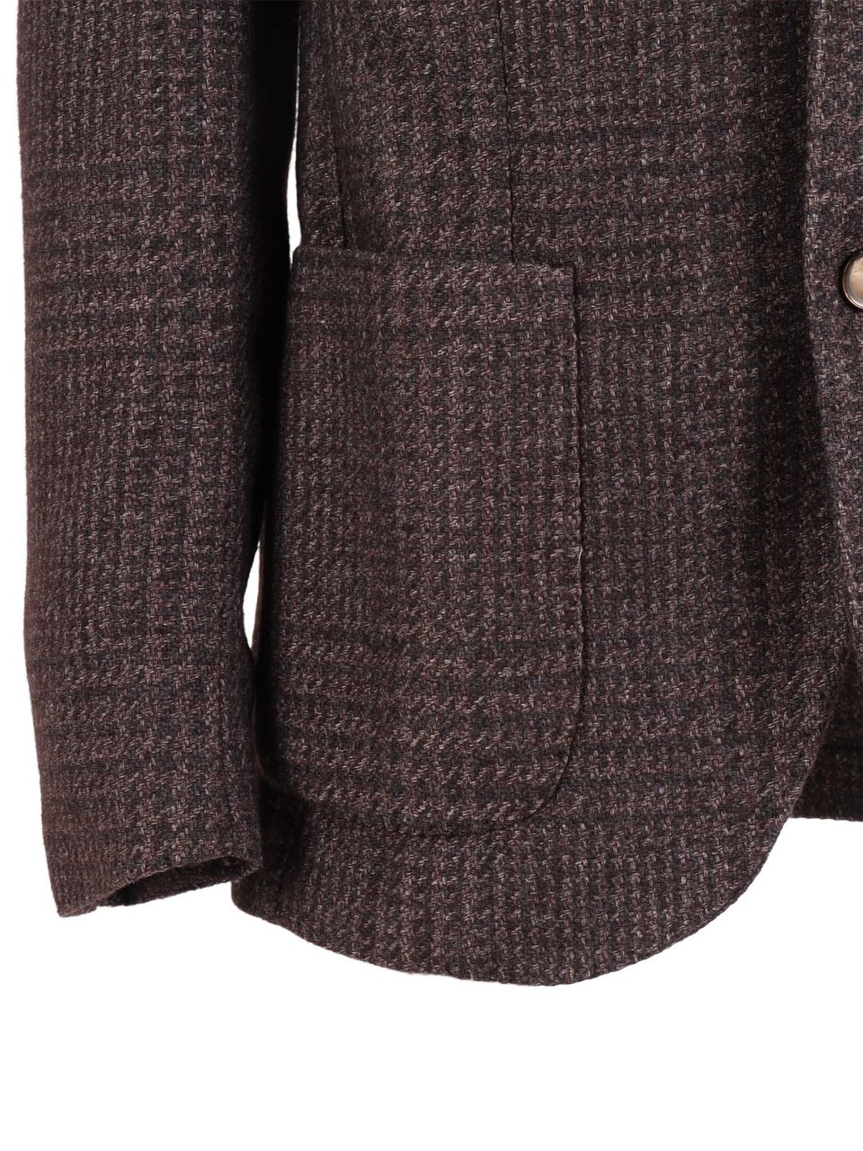 L.B.M 1911 Checkered Cashmere Silk Tailored Jacket Grijs