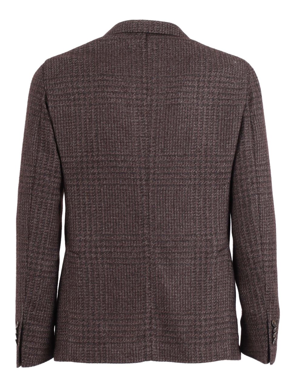 L.B.M 1911 Checkered Cashmere Silk Tailored Jacket Grijs