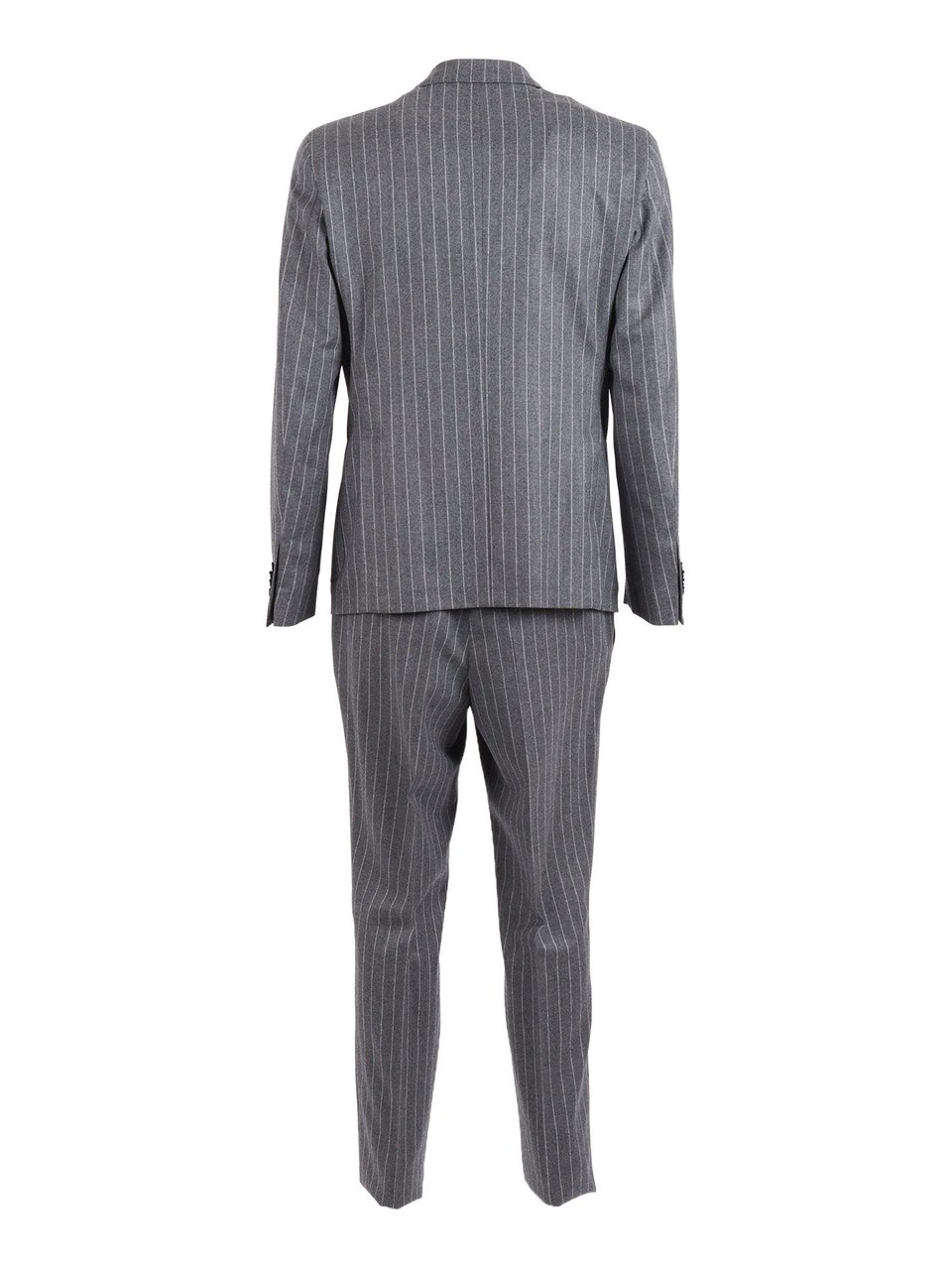 L.B.M 1911 Grey Pinstripe Double Breasted Suit Grijs