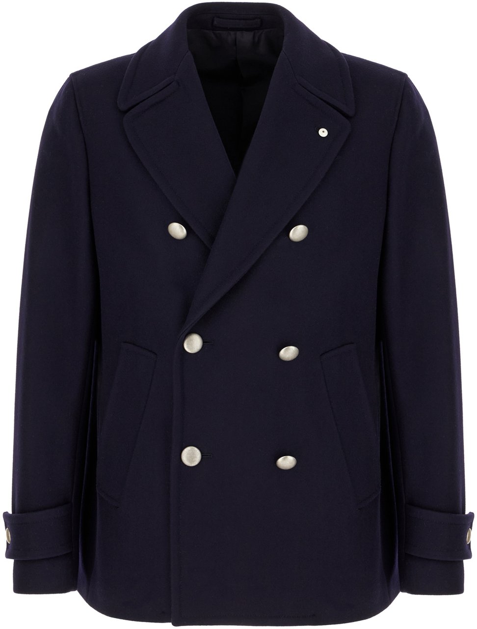 L.B.M 1911 L.b.m. 1911 Midnight blue wool blend coat Blauw