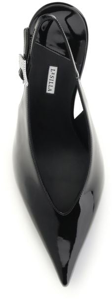 LE SILLA Black Calf Leather Bos Taurus High Heel Pumps Zwart