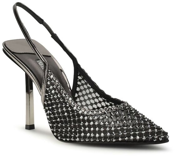 LE SILLA Black Nylon High Heel Pumps Zwart