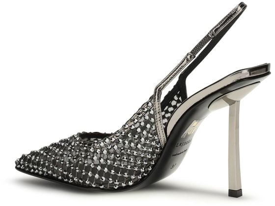 LE SILLA Black Nylon High Heel Pumps Zwart