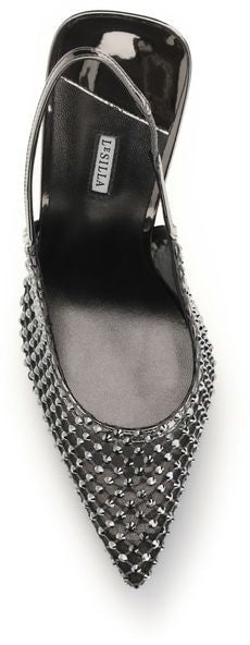 LE SILLA Black Nylon High Heel Pumps Zwart