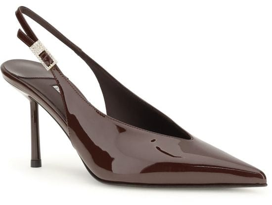 LE SILLA Brown Calf Leather Bos Taurus High Heel Pumps Bruin