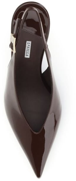 LE SILLA Brown Calf Leather Bos Taurus High Heel Pumps Bruin