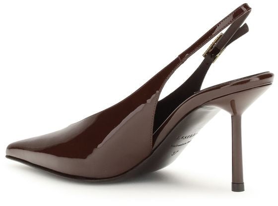 LE SILLA Brown Calf Leather Bos Taurus High Heel Pumps Bruin