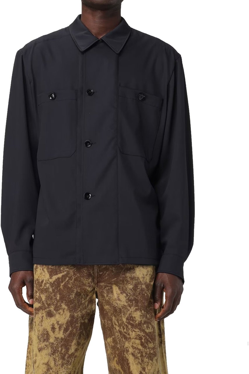 Lemaire 'Military' Wool Jacket Zwart