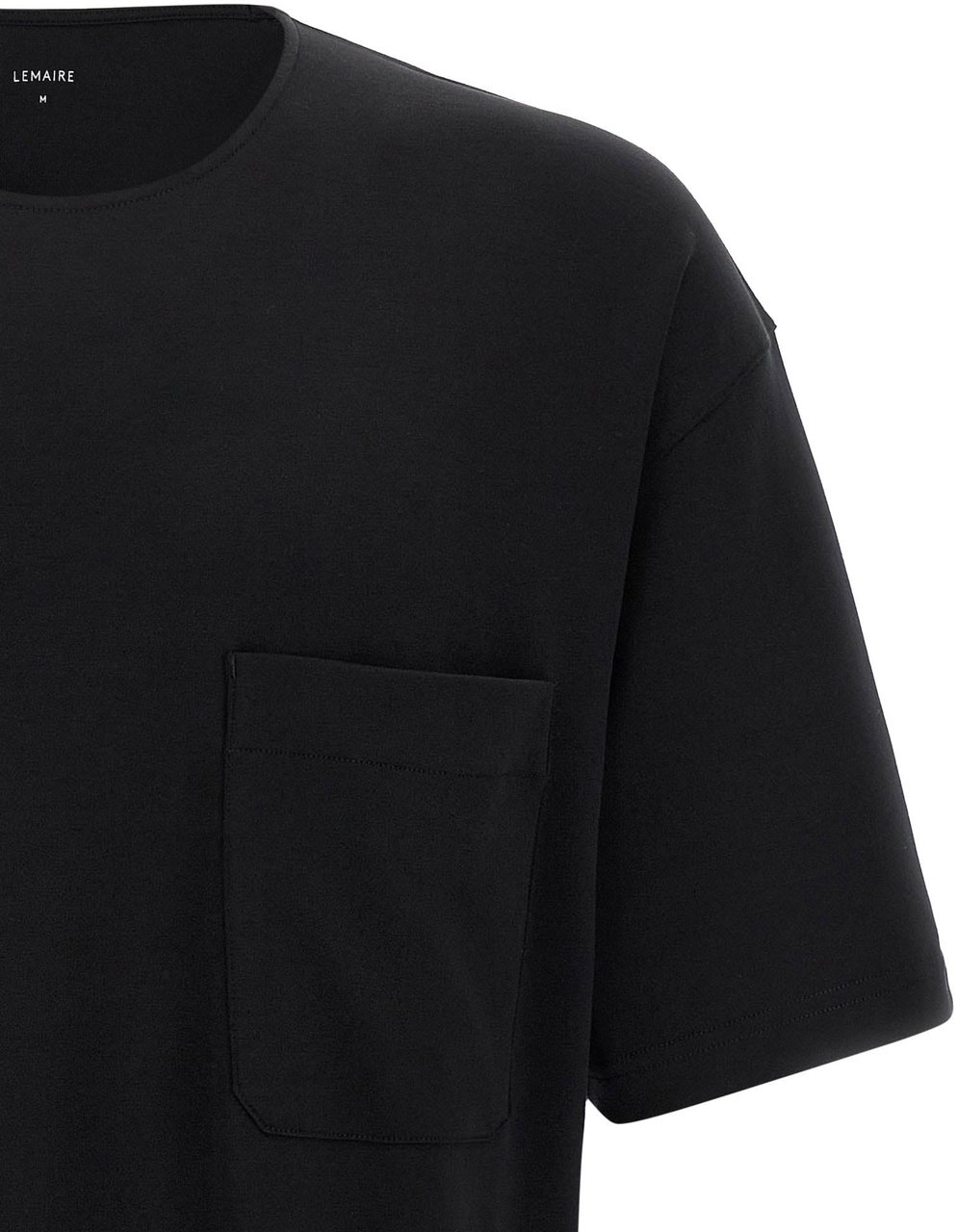 Lemaire Black Cotton T-Shirt Zwart