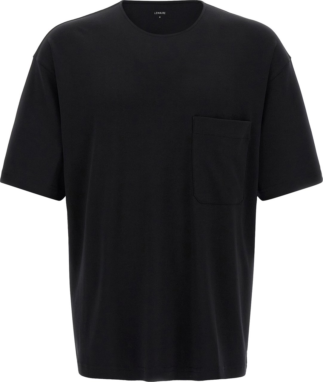 Lemaire Black Cotton T-Shirt Zwart