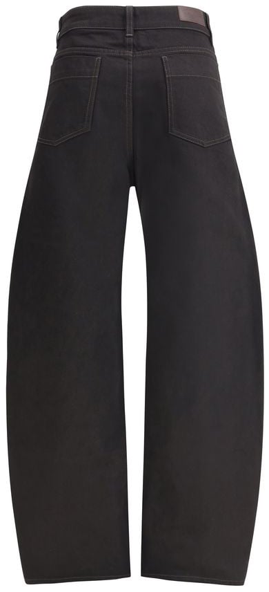 Lemaire Black Cotton Casual Pants Zwart
