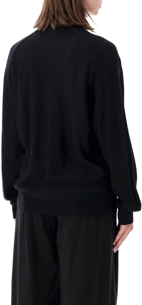Lemaire Relaxed Twisted Cardigan Nero Zwart