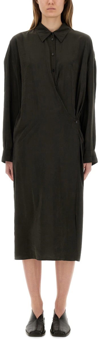 Lemaire "STRAIGHT COLLAR TWISTED" DRESS Bruin