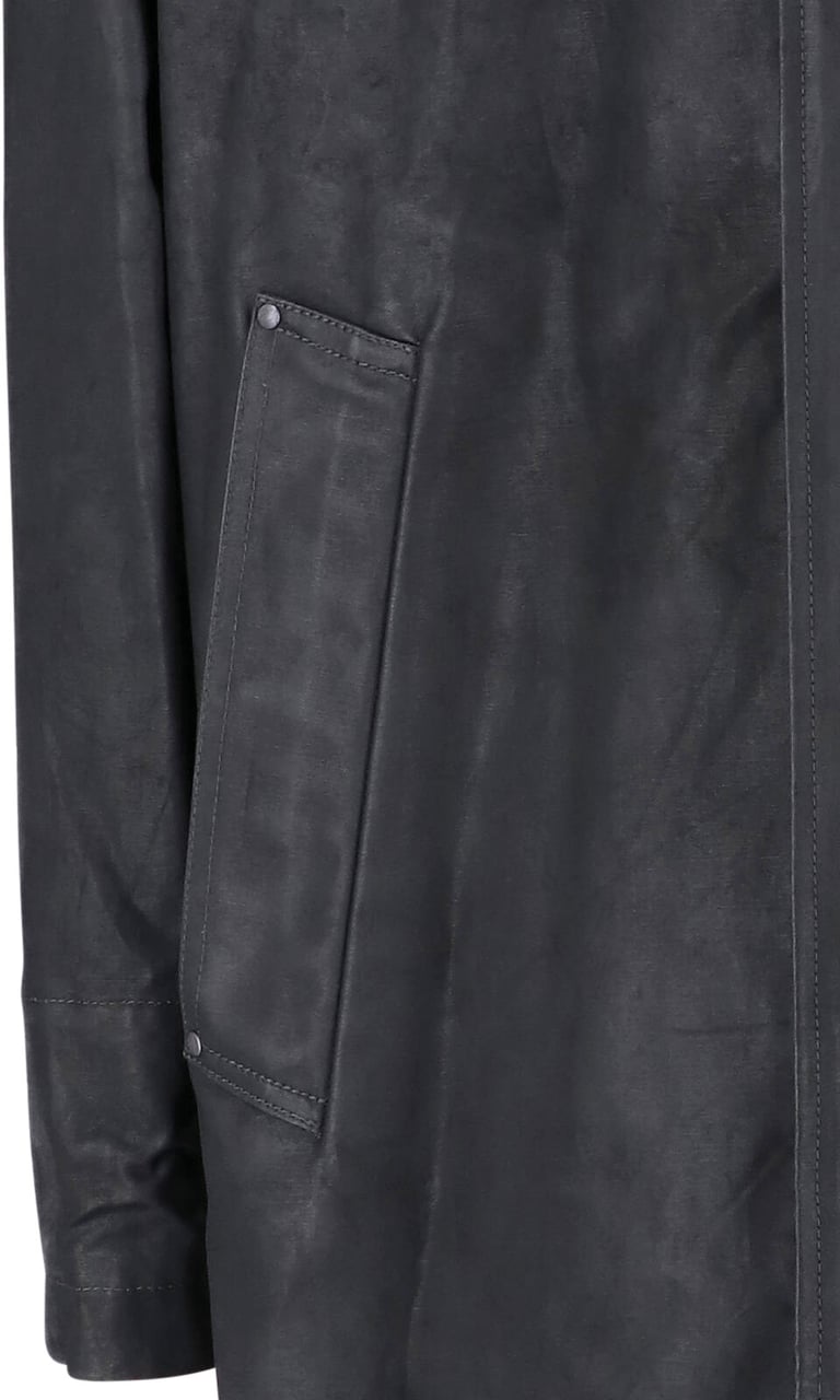 Lemaire Black Hooded Straight-Cut Casual Jacket Zwart