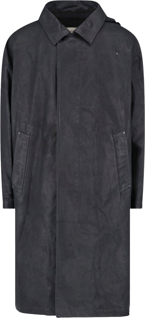 Lemaire Black Hooded Straight-Cut Casual Jacket Zwart