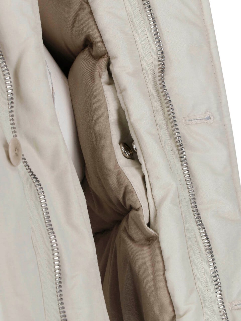 Lemaire Neutral High Padded Collar Cropped Jacket Neutraal