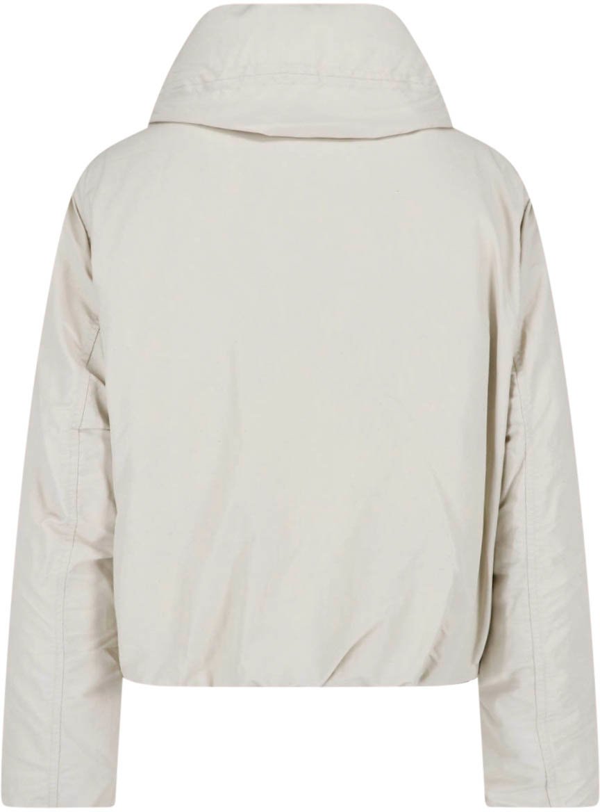 Lemaire Neutral High Padded Collar Cropped Jacket Neutraal