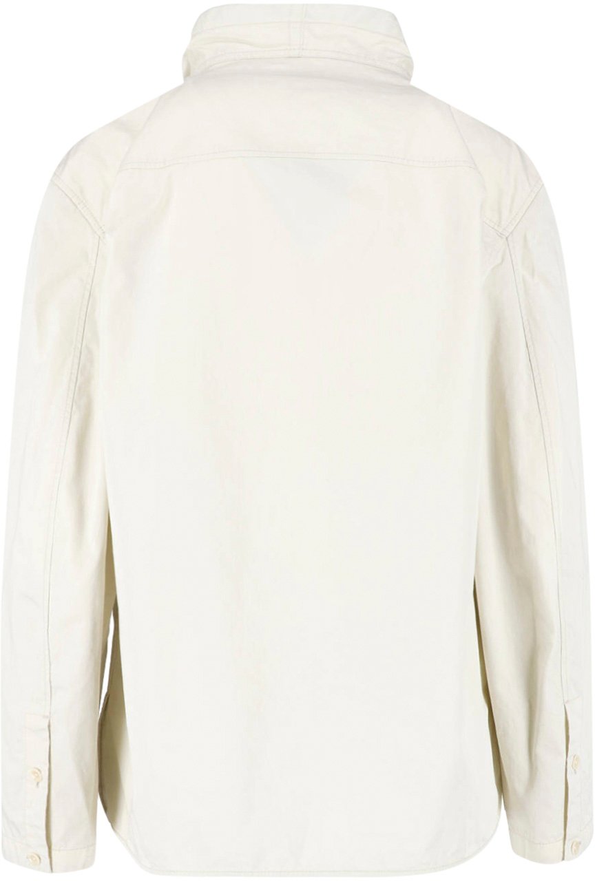 Lemaire White High Neck Extended Tie Top Wit
