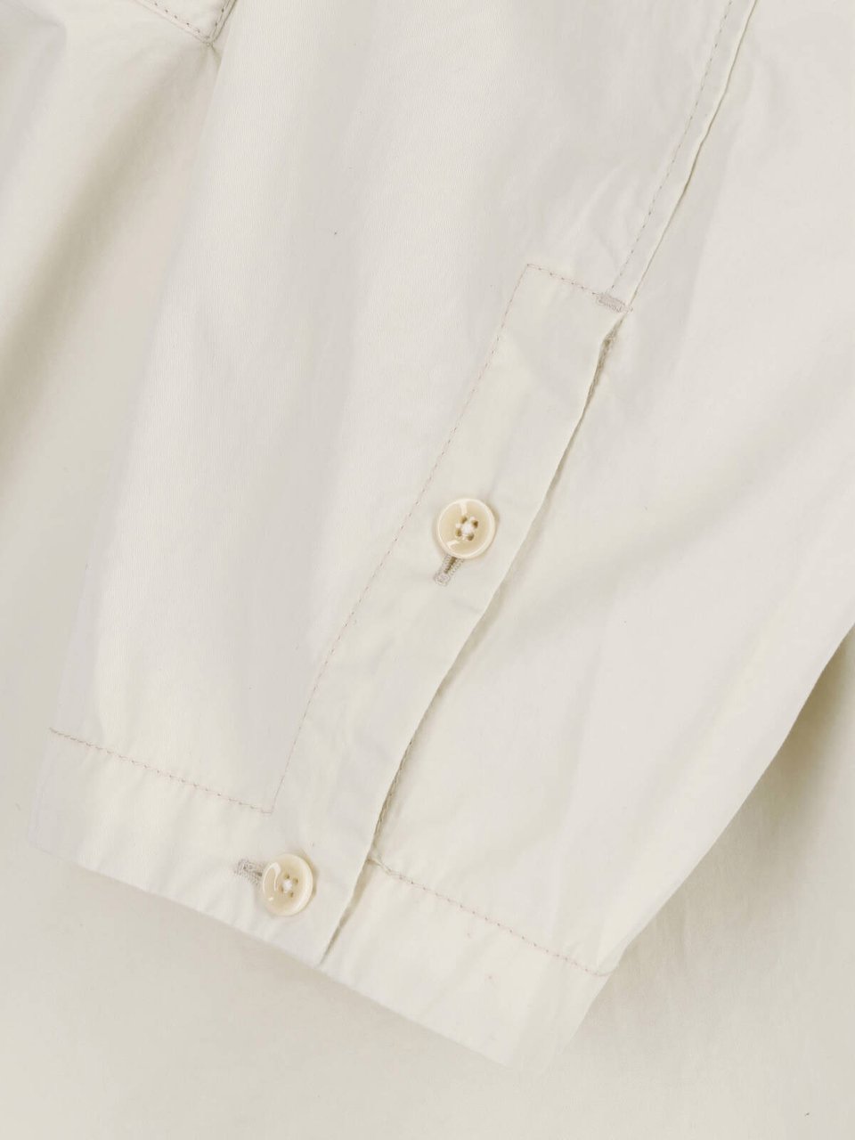 Lemaire White High Neck Extended Tie Top Wit