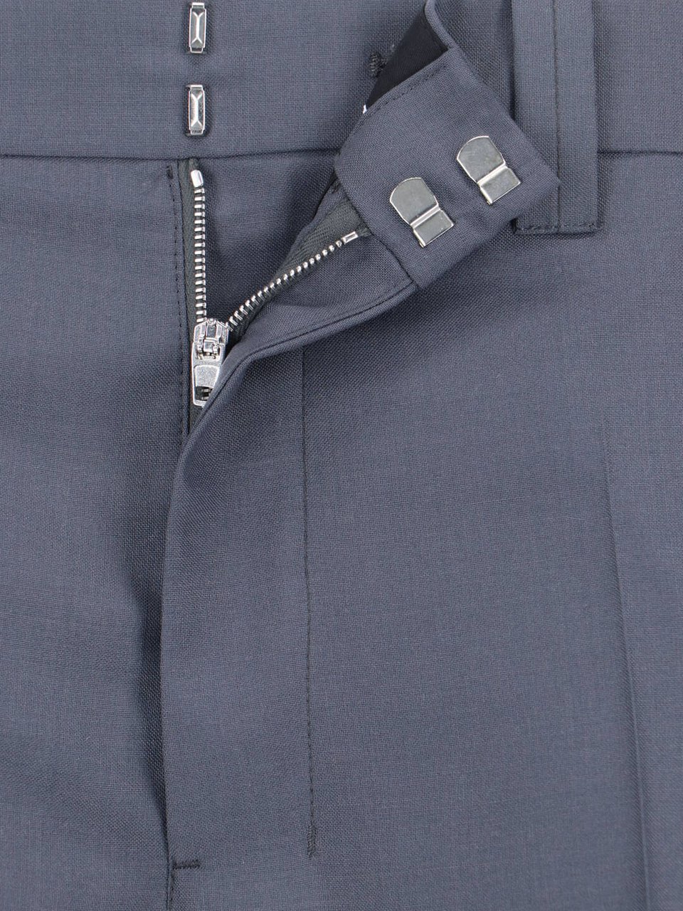 Lemaire Gray Tailored Wool Blend Straight Trousers Grijs