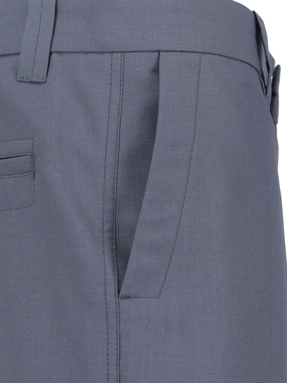 Lemaire Gray Tailored Wool Blend Straight Trousers Grijs