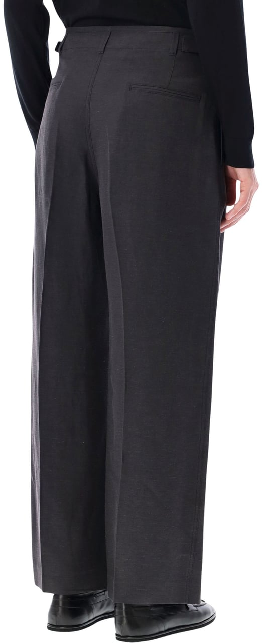 Lemaire Pleated Tailor Pant Ash Black Donkergrijs