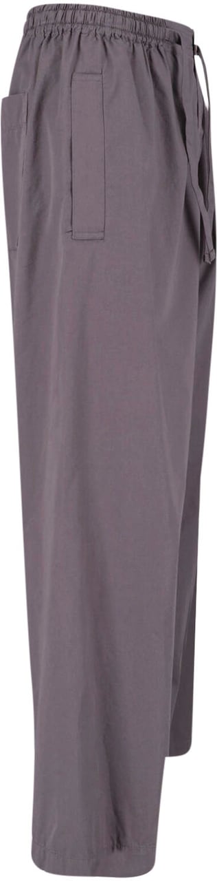 Lemaire Taupe Pyjama Elastic Waist Cotton Trousers Bruin