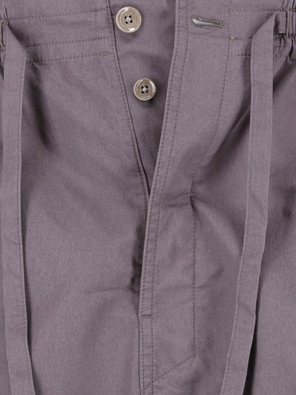 Lemaire Taupe Pyjama Elastic Waist Cotton Trousers Bruin
