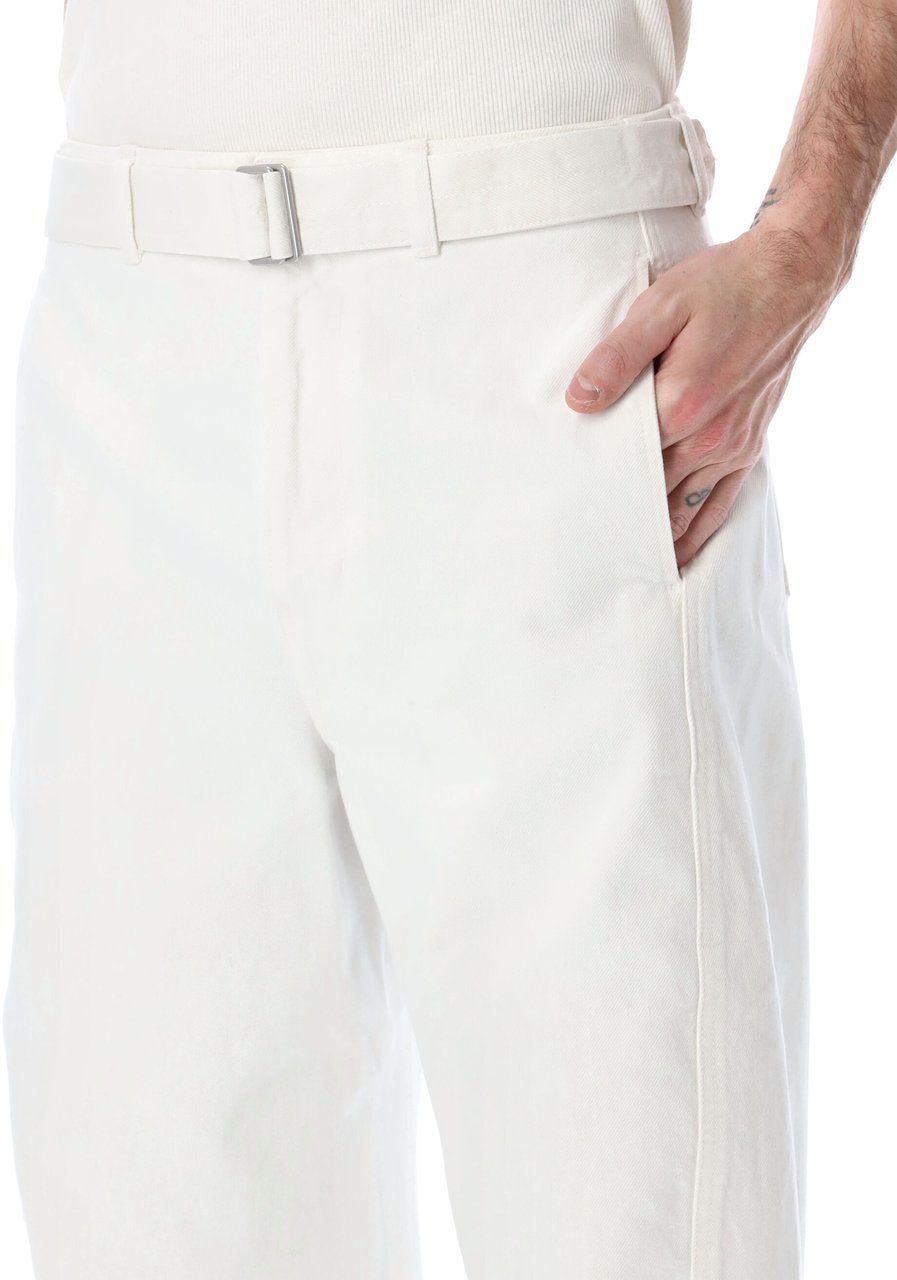 Lemaire Twisted Belted Pant Milk Wit