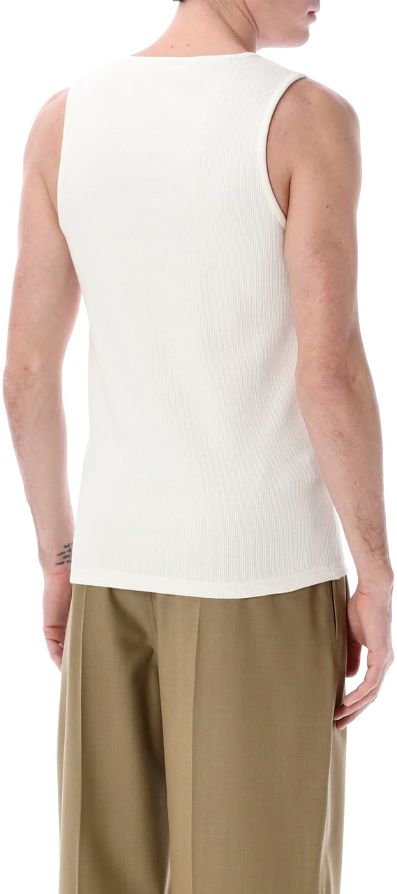 Lemaire Rib Tank Top Milk Wit