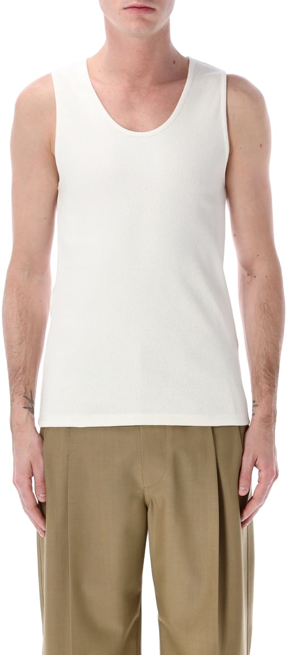 Lemaire Rib Tank Top Milk Wit