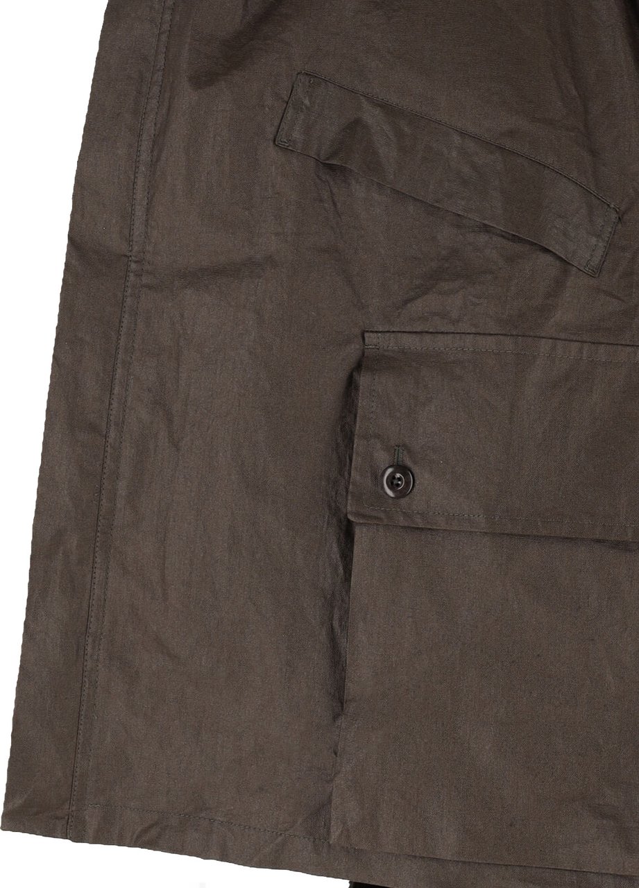 Lemaire Brown Water-Resistant Technical Linen Jacket Bruin