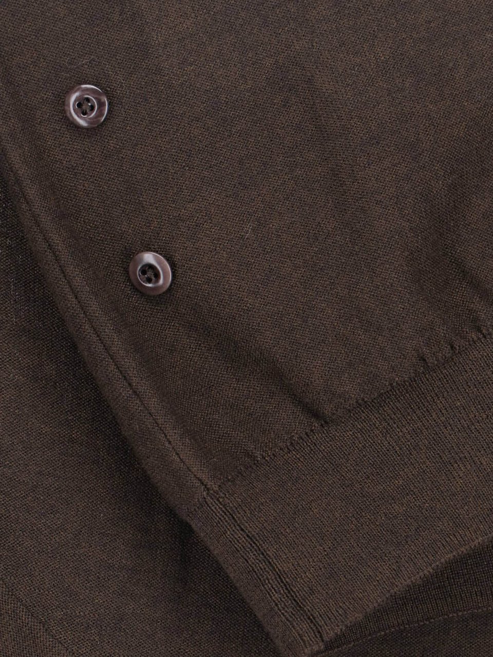 Lemaire Brown Twisted V-Neck Wool Blend Cardigan Bruin